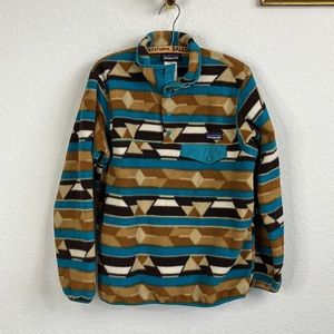 Patagonia Synchilla Common Threads Fleece Aztec Pop Over